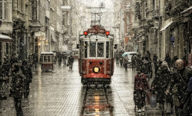 A Nostalcig Street in Beyoglu